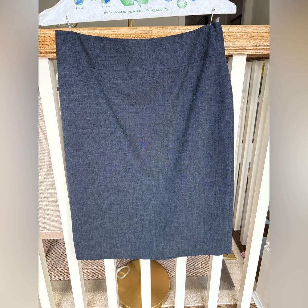 Banana Republic Navy Blue Knee-Length Suiting Pencil Skirt